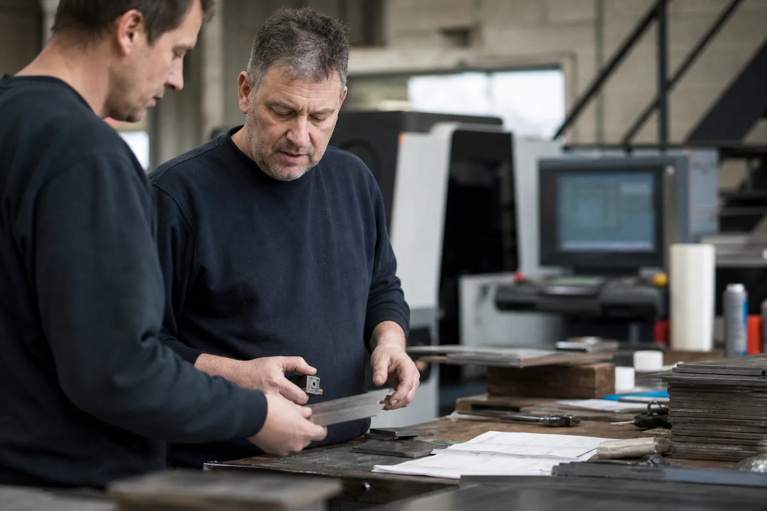 Werk in een Nederlandse winkel of werkplaats. Beeld bij het artikel: Waarom klopt je calculatie niet meer als materiaalprijzen wekelijks wisselen en CNC-tijd meetelt?