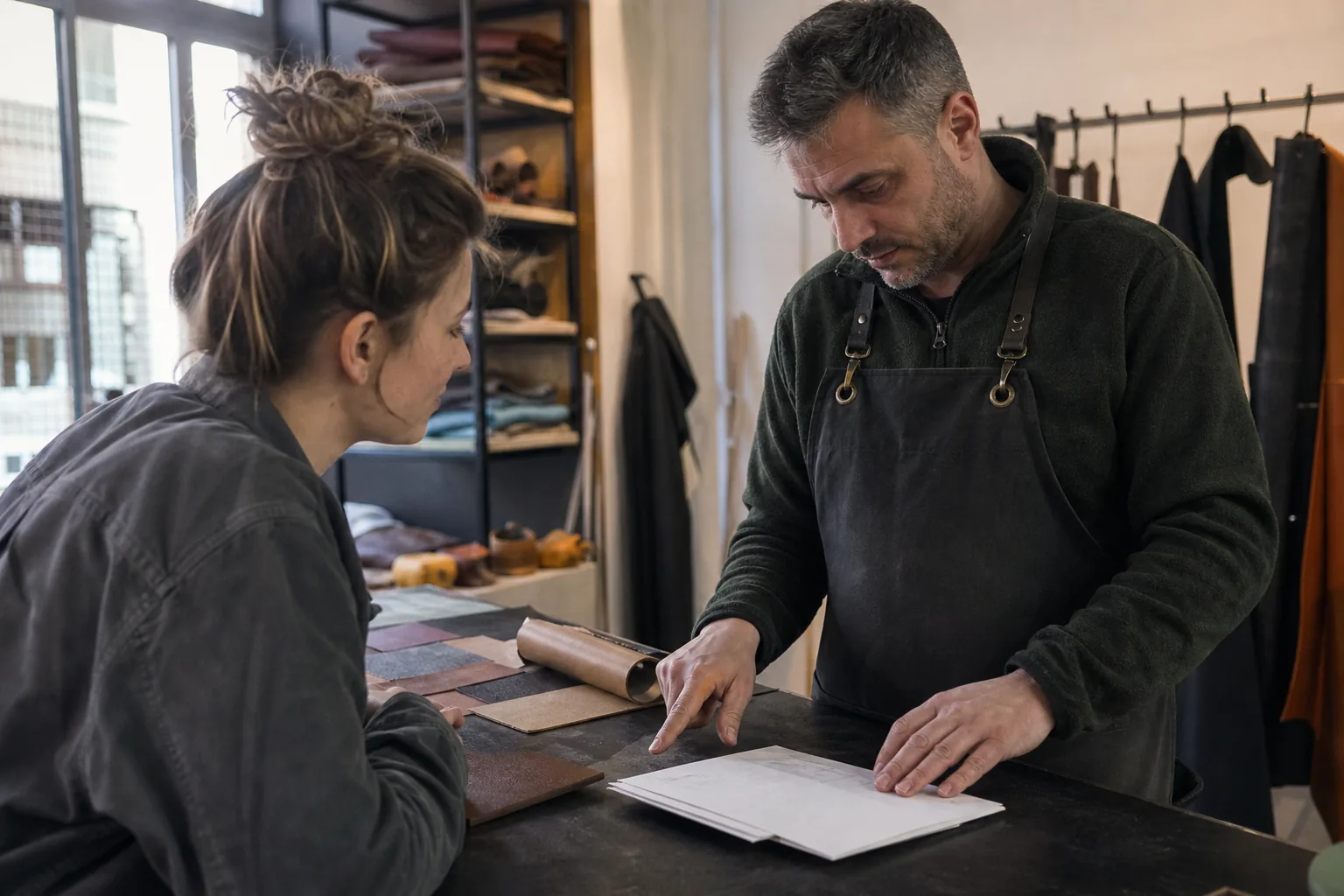 Werk in een Nederlandse winkel of werkplaats. Beeld bij het artikel: Wat moet je volgens de wet vastleggen als je meerwerk bij een maatwerkopdracht rekent?